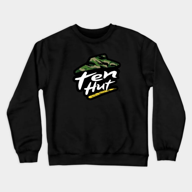 Pizza Military - Ten Hut Crewneck Sweatshirt by Pegazusur